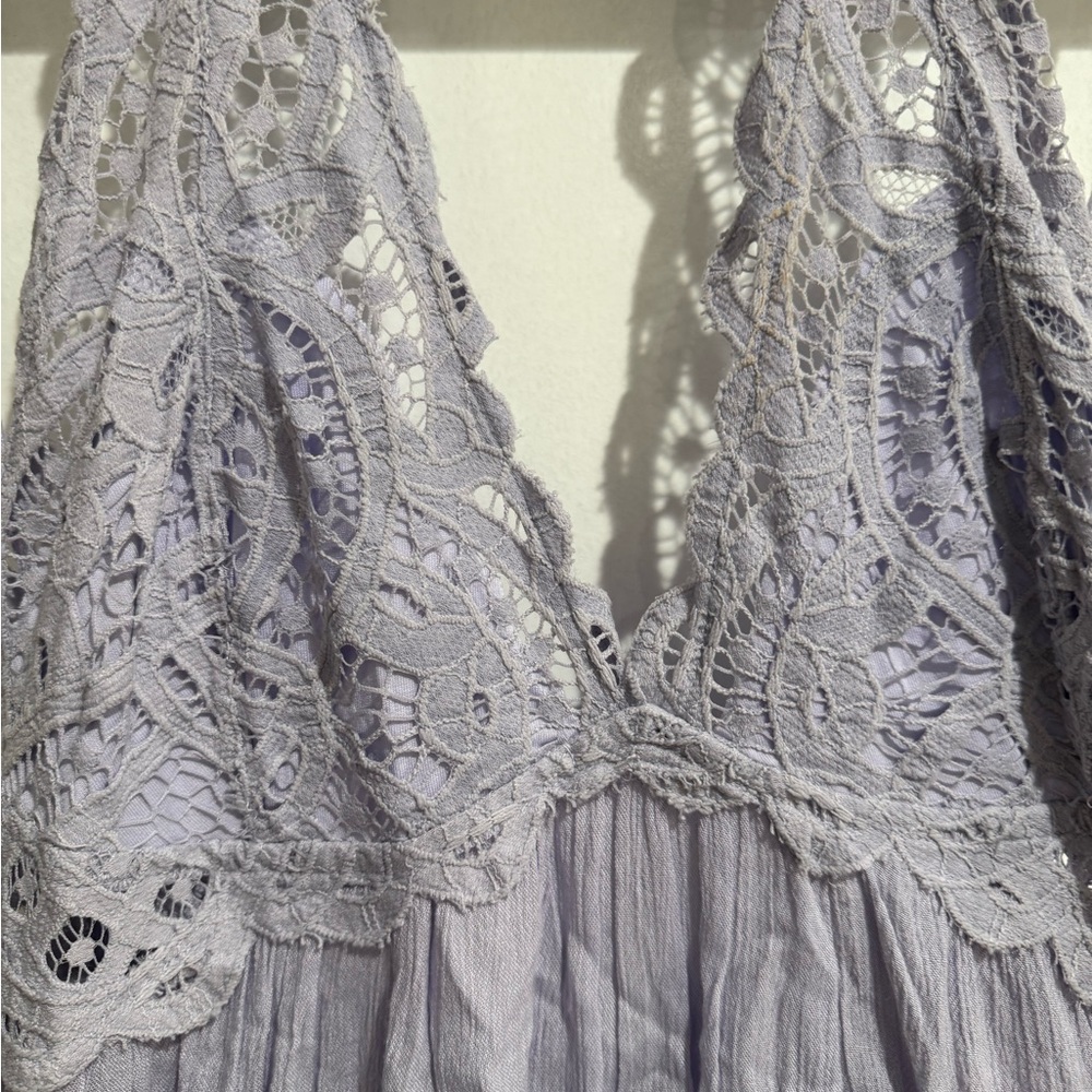 Free people Lavender Lace Halter Dress - Picture 4 of 7